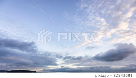 View of colorful cloudscape during dramatic Sunrise. 82543691