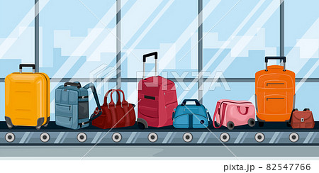 Airport Conveyor With Luggage 82547766