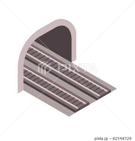 Isometric Subway Tunnel Icon Isometric Subway Tunnel Icon 82548726