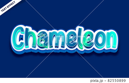 colorful chameleon skin text effect 82550899