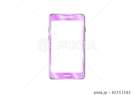 ピンク色のスマホのイラスト リアルなスマートフォンのイラスト のイラスト素材 5515