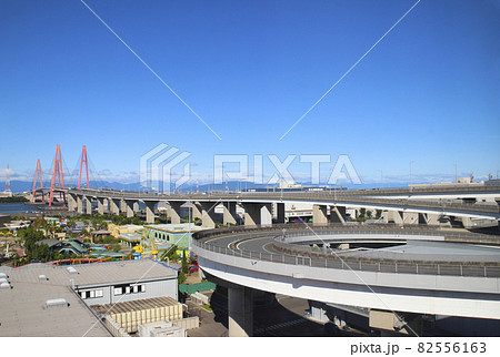 名港中央インター〜伊勢湾岸自動車道〜名港西大橋/愛知県名古屋市港区金城ふ頭2丁目 名港中央インター〜伊勢湾岸自動車道〜名港西大橋/愛知県名古屋市港区金城ふ頭2丁目 82556163