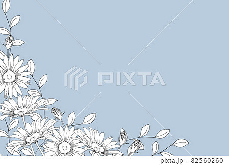 ボタニカルなお花の線画イラスト はがきサイズ ボタニカルなお花の線画イラスト はがきサイズ 82560260