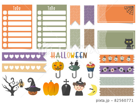 Halloween sticker set ,ハロウィンステッカーセット 82560771