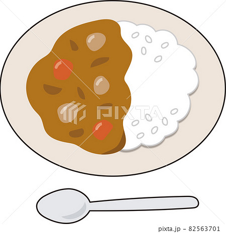 カレーライスとスプーン カレーライスとスプーン 82563701
