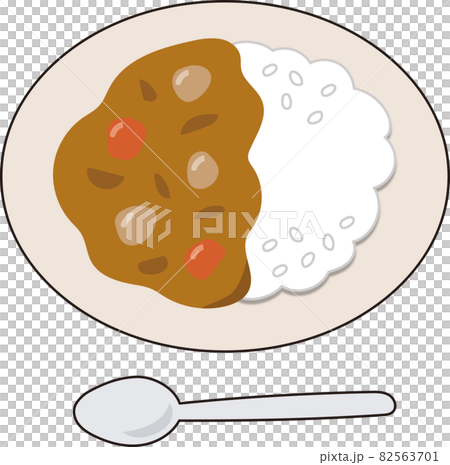 カレーライスとスプーン カレーライスとスプーン 82563701