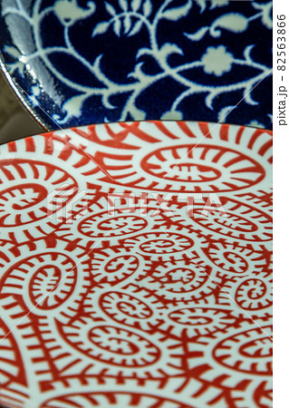 Details of two ceramics plates. Beautiful arrangement. 82563866