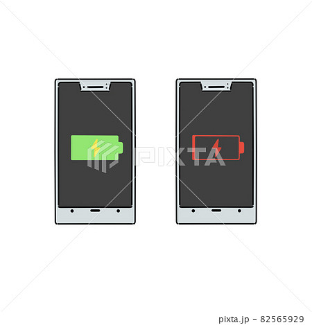 充電状況2種類スマホ 充電状況2種類スマホ 82565929