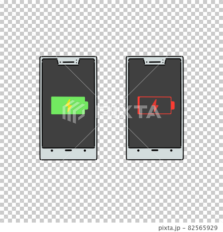 充電状況2種類スマホ 充電状況2種類スマホ 82565929