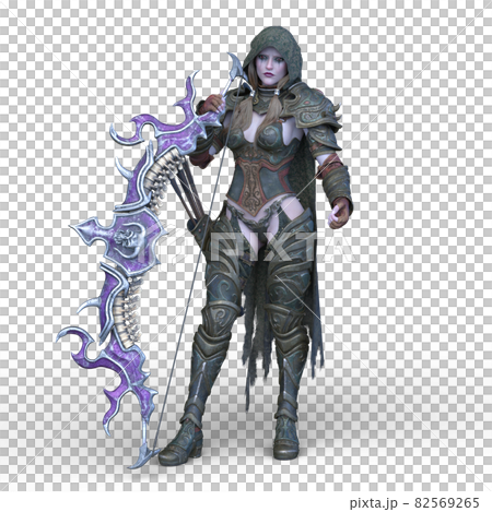 Female warrior with a bow and arrow 82569265