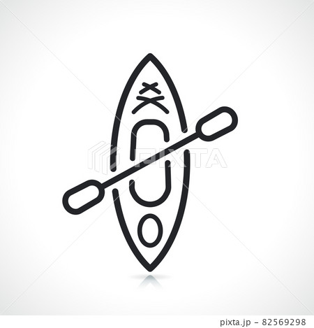 kayak canoe thin line icon 82569298