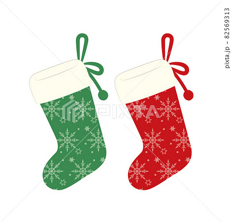 クリスマス 靴下のイラスト素材