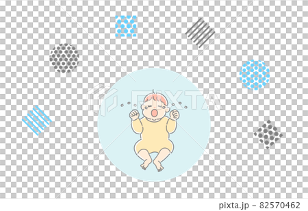 泣いている赤ちゃん　全身 82570462