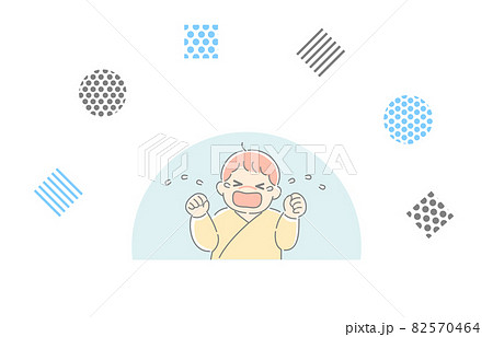 泣いている赤ちゃん　上半身 82570464