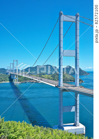 【糸山展望台より しまなみ海道を一望】 愛媛県今治市小浦町 82572100