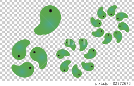 4 types of green magatama set - Stock Illustration [82572673] - PIXTA