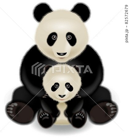 パンダのイラストのイラスト素材