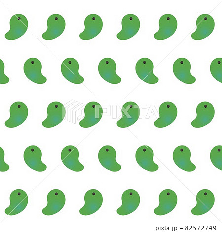 緑の勾玉のパターンのイラスト 背景素材のイラスト素材