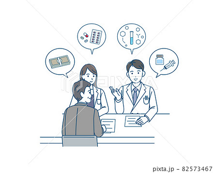 科学者 研究員 医者 ビジネス 資金 相談 話し合い 製薬 研究 イラスト素材のイラスト素材