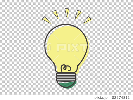電球 ひらめき ポイントのイラスト素材