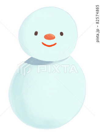 手書き風の雪だるまのイラストのイラスト素材 手書き風の雪だるまのイラストのイラスト素材