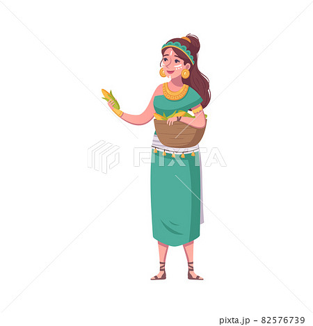 Cartoon Maya Woman 82576739