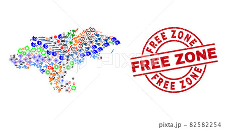 Free Zone Distress Badge and Cantabria Province Map Mosaic of Different Icons Free Zone Distress Badge and Cantabria Province Map Mosaic of Different Icons 82582254