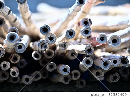 竹製漁具の重なり 82582499