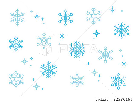 雪の結晶 セット 水色 雪の結晶 セット 水色 82586169