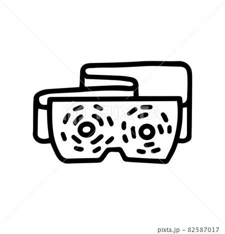 eyes massage device line vector doodle simple icon 82587017