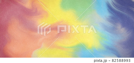 ざらざらテクスチャ 虹色マーブル模様の背景イラスト 曲線 おしゃれ バナー 粒子 テンプレートのイラスト素材 5893