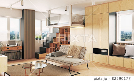 compact apartment design concept 82590177