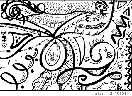 Vector illustration of abstract coloring page book 82591016