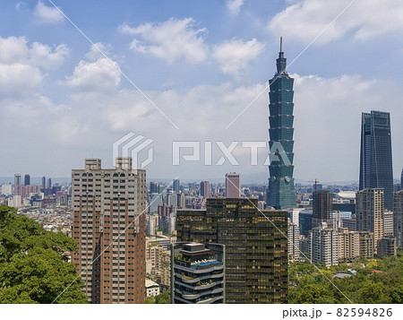 台湾 台北101 Taipei 101 from Elephant mountain, Taipei 82594826