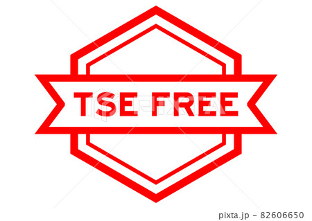 Vintage hexagon label banner with word TSE (Transmissible Spongiform Encephalopathy) free in red color on white background Vintage hexagon label banner with word TSE (Transmissible Spongiform Encephalopathy) free in red color on white background 82606650