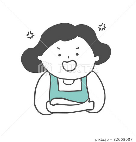 怒って怒鳴る主婦 82608007
