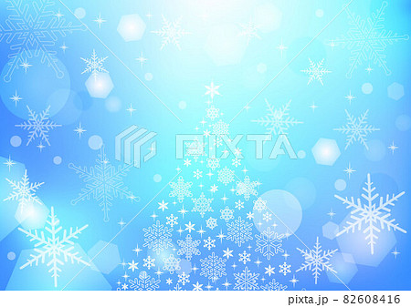 クリスマスツリーイルミネーションブルー 82608416