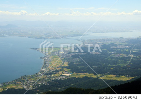 びわ湖バレイから琵琶湖を見渡す3 82609043