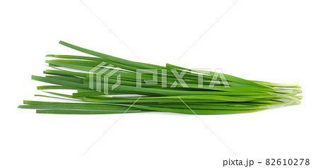 Chinese chives, Garlic chives isolated on white background Chinese chives, Garlic chives isolated on white background 82610278