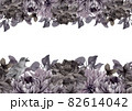 Dark, Black flowers Watercolor Borders and Frames Dark, Black flowers Watercolor Borders and Frames 82614042