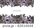 Dark, Black flowers Watercolor Borders and Frames Dark, Black flowers Watercolor Borders and Frames 82614048
