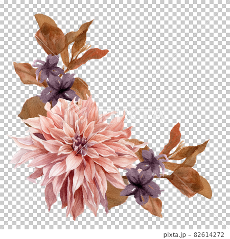 Halloween and flowers Watercolor Cliparts 82614272