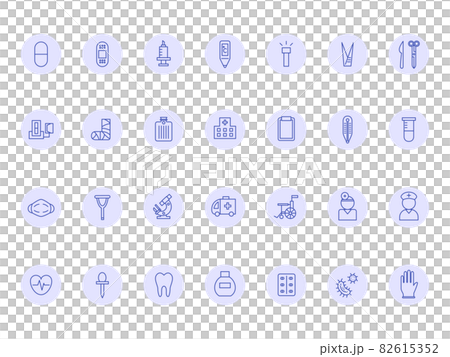 Medical (blue) icon, adhesive plaster, vaccine, thermometer, sphygmomanometer, doctor, nurse, hospital, fungus, wheelchair, mask, etc. Medical (blue) icon, adhesive plaster, vaccine, thermometer, sphygmomanometer, doctor, nurse, hospital, fungus, wheelchair, mask, etc. 82615352