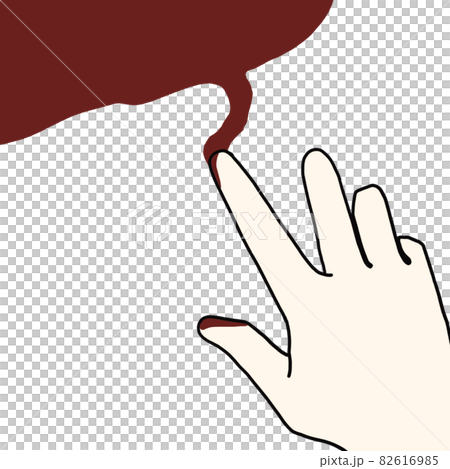 ダイイングメッセージを描こうとする手（白色） 82616985