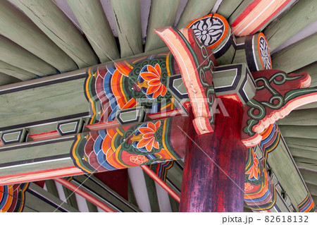 北朝鮮・開城(ケソン)の伝統的建築物の装飾 北朝鮮・開城(ケソン)の伝統的建築物の装飾 82618132