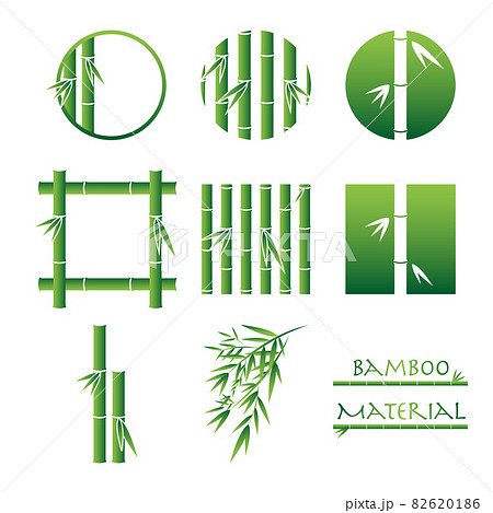 シンプルな竹のフレーム、ベクター素材 82620186