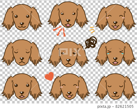 Dachshund (red) facial expression face icon Dachshund (red) facial expression face icon 82621505