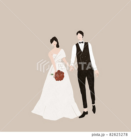 手を繋いだ新郎新婦、男女、カップル、結婚式、ウエディング、ウエルカムボード、 82625278