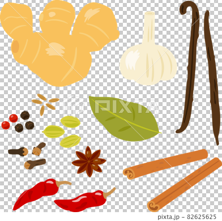 Illustration set of spices Illustration set of spices 82625625