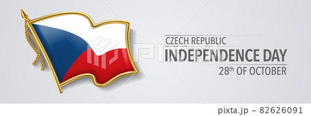 Czech Republic happy independence day greeting card, banner with template text vector illustration Czech Republic happy independence day greeting card, banner with template text vector illustration 82626091